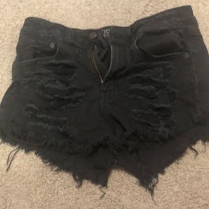 Black high rise American eagle shorts
